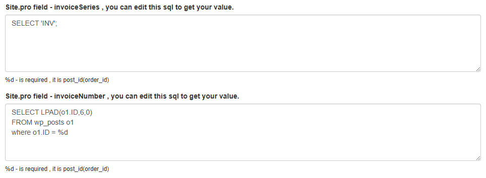woocommerce field maping
